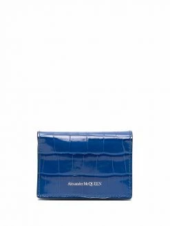 Alexander McQueen crocodile effect purse
