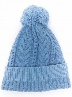Alexander McQueen cable-knit pompom beanie