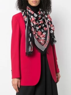 Alexander McQueen Classic Skull Biker scarf